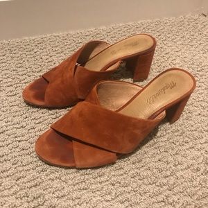 Madewell Rust Heeled Mules